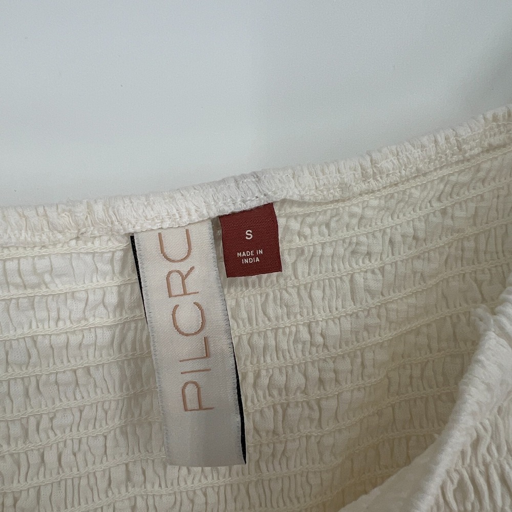 Pilcro Top Womens S Milk Maid‎ Peasant Cottage Off Shoulder Anthropologie - Picture 4 of 7